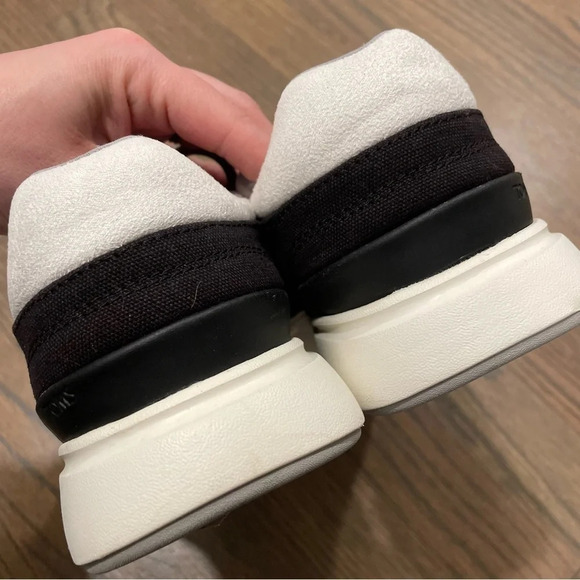 TOMS Arroyo Black Canvas Mesh Retro Inspired Lace Up Sneakers Women 8.5 - Picture 8 of 10